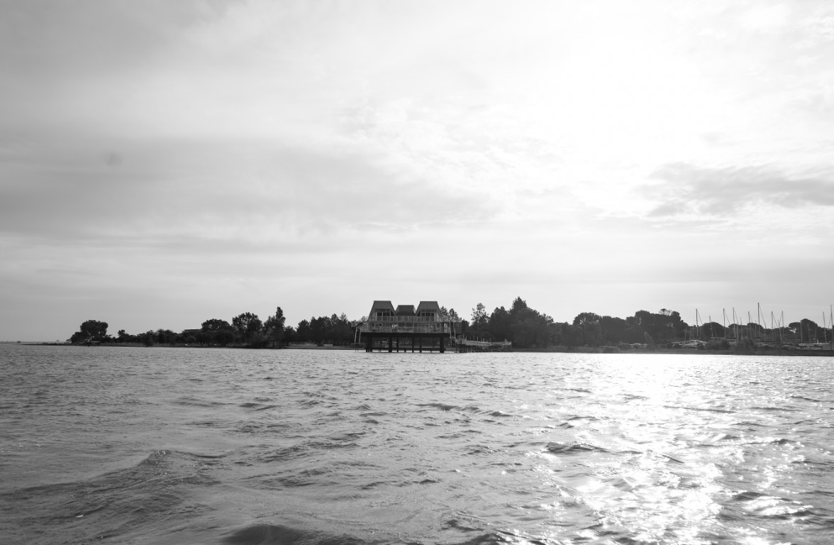 The Vaal Dam with Binge Leisure Resort on the distant shoreline